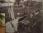 fig 7: View with enlarged photo by Einar Reuter of the artist painting in Ekenäs/Tammisaari